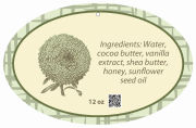Soothing Oval Bath Body Favor Tag